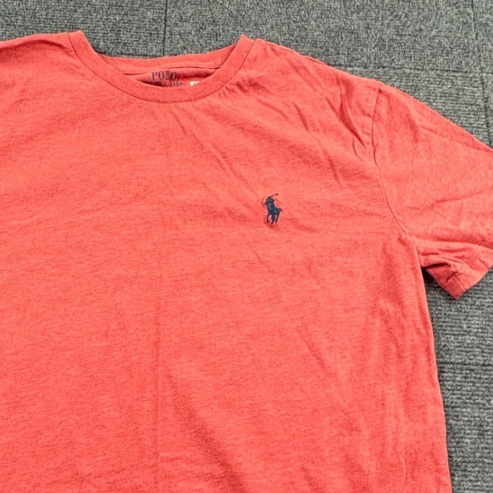 Polo Ralph Lauren Mens Small Heathered Coral Red Short Sleeve Pony Logo T-Shirt